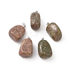 Natural Unakite Pendants G-K302-B01-1