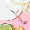 Glass & Resin Mobile Straps HJEW-FS00009-02-3