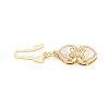 Brass Micro Pave Clear Cubic Zirconia Box Clasps KK-U051-01G-01-3