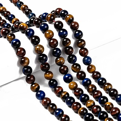 Natural Tiger Eye Beads Strands G-F173-14-8mm-1