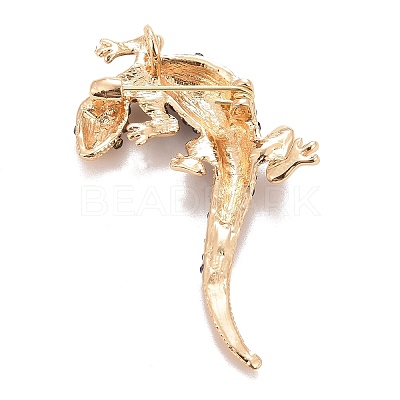 Rhinestone Lizard Badge X1-JEWB-E013-03G-01-1