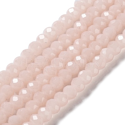 Baking Paint Imitation Jade Glass Bead Strands DGLA-A034-J8MM-A41-1