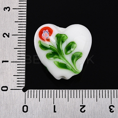Handmade Bumpy Millefiori Glass Beads LAMP-N024-42F-1