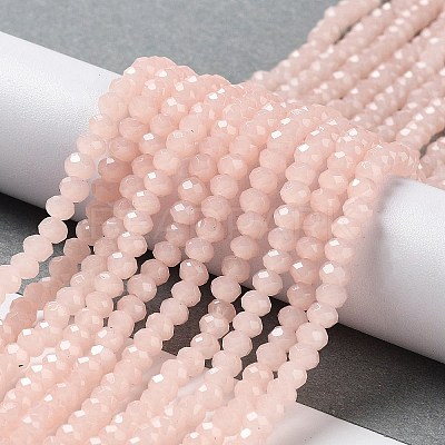 Baking Paint Imitation Jade Glass Bead Strands DGLA-A034-J4MM-A14-1