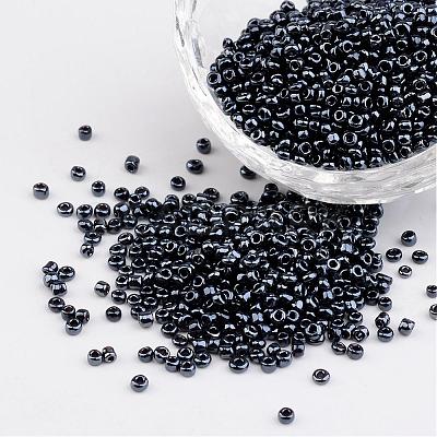 DIY Craft Beads 12/0 Opaque Colors Lustered Round Glass Seed Beads X-SEED-A012-2mm-129-1