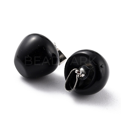 Natural Obsidian Pendants G-Z022-01C-1