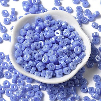 Opaque Colours Luster Glass Seed Beads X-SEED-E001-P3x6mm-A05-1