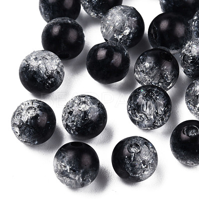 Transparent Crackle Acrylic Beads CACR-N002-24B-1