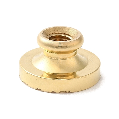 Golden Plated Round Shaped Wax Seal Brass Stamp Head STAM-K001-07G-05-1