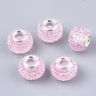 Resin Rhinestone European Beads RPDL-T002-04H-1