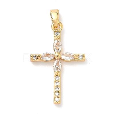Brass Micro Pave Cubic Zirconia Pendants KK-A281-26E-G-1