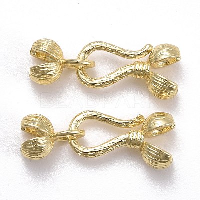 Locking Double Brass Bead Tips LS-KK-Z018-14LG-1