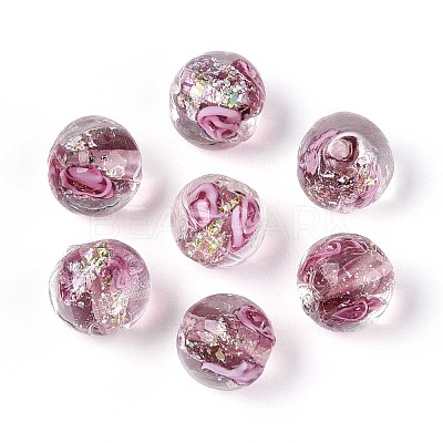 Handmade Foil Lampwork Beads LAMP-T021-33E-1
