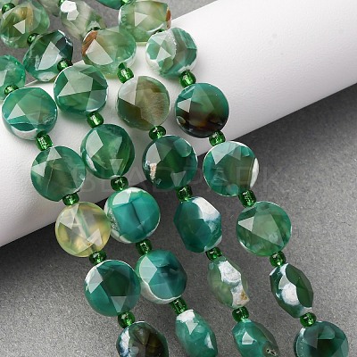 Dyed & Heated Natural Fire Crackle Agate Beads Strands G-C116-A177-01-1