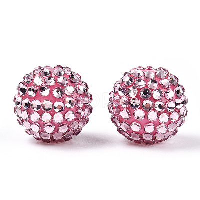 Transparent Resin Rhinestone Graduated Beads RESI-S314-12x14-M-1