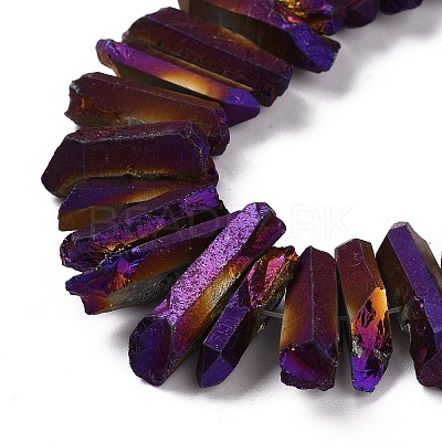 Natural Quartz Crystal Points Beads Strands G-K181-B18-1