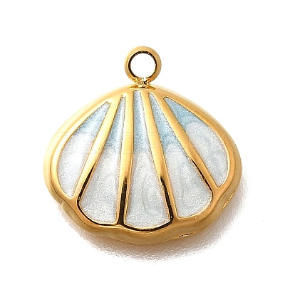 Brass Enamel Charms STAS-Q347-16G-1-1