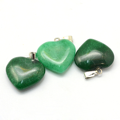 Heart Natural Malaysia Jade Pendants X-G-Q438-19-1