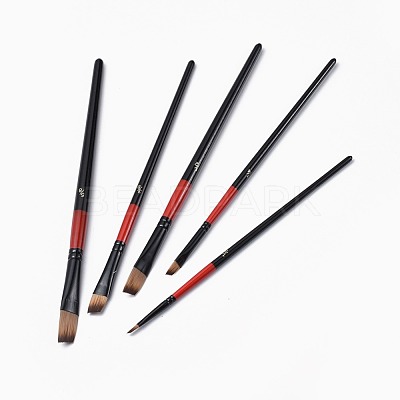 Wooden Paint Brushes Pens Sets AJEW-L074-04-1