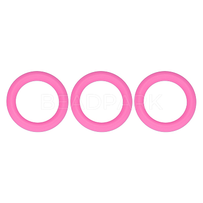 3Pcs Ring Silicone Focal Beads JX895J-01-1