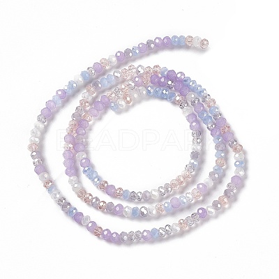 Electroplate Glass Beads Strands X-EGLA-S192-001A-B11-1