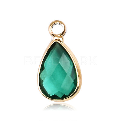 Faceted Glass Pendants FIND-WH0097-40E-G-1