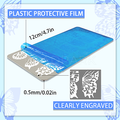 Stainless Steel DIY Nail Art Templates MRMJ-WH0092-047-1