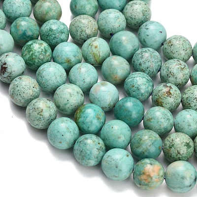 Natural Peruvian Turquoise(Jasper) Beads Strands G-L642-B08-10mm-1