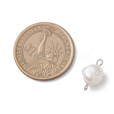 Electroplated Shell Pearl Nuggets Links PALLOY-JF04646-02-1