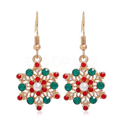 Christmas Theme Alloy Plastic Dangle Earrings FS-WG6FBD6-24-1