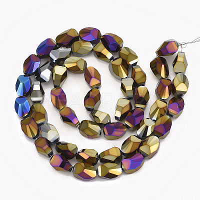 Electroplate Glass Beads Strands EGLA-S176-01-A01-1