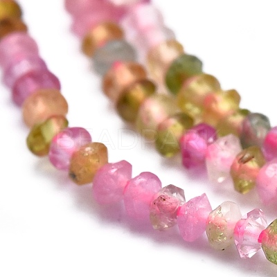 Natural Multicolor Tourmaline Beads Strands G-F686-13B-01-1