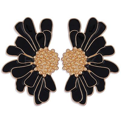 Vintage Flower Stud Earrings for Women JE1095C-1