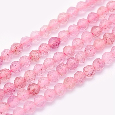 Natural Strawberry Quartz Beads Strands G-O166-21A-3mm-1