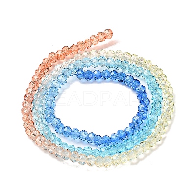 Transparent Painted Glass Beads Strands X1-DGLA-A034-T1mm-A13-1