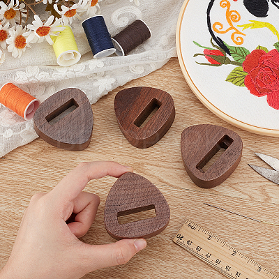 Triangle Wood Embroidery Hoop Easels TOOL-WH0127-50B-1