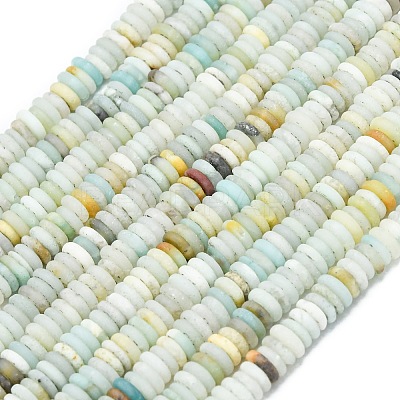 Frosted Natural Flower Amazonite Beads Strands G-K389-C29-01-1