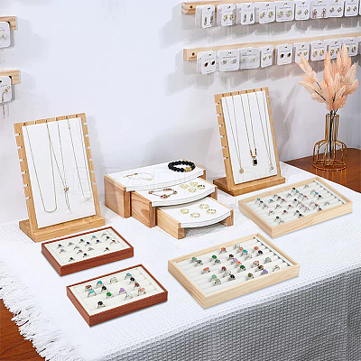 Wooden Finger Ring Display Tray RDIS-WH0009-026A-1