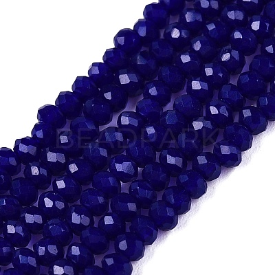 Opaque Solid Color Imitation Jade Glass Beads Strands EGLA-A044-P1mm-D07-1