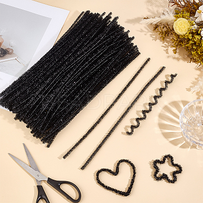 100Pcs DIY Iron & Plush Sticks FIND-CY0002-24A-1