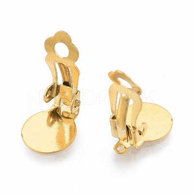 304 Stainless Steel Clip-on Earring Findings X-STAS-N092-168G-1