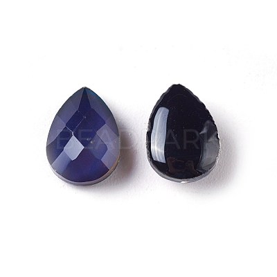 Faceted Glass Cabochons GLAA-E411-04-1