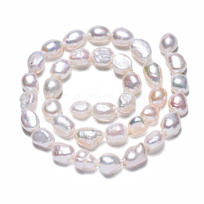 Natural Cultured Freshwater Pearl Beads Strands PEAR-N014-07F-1