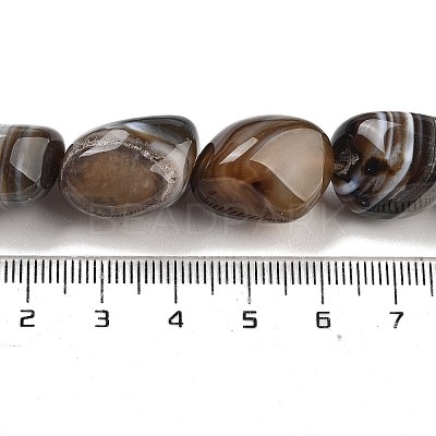 Natural Striped Agate/Banded Agate Beads Strands G-Z061-A03-01-1