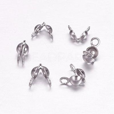 Tarnish Resistant 304 Stainless Steel Bead Tips STAS-F117-44P-1