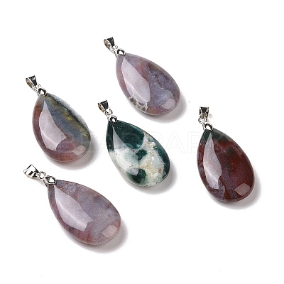 Natural Ocean Jasper Pendants G-D084-01P-B20-1