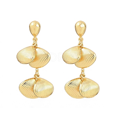 304 Stainless Steel Dangle Stud Earrings EJEW-P325-05B-G-1