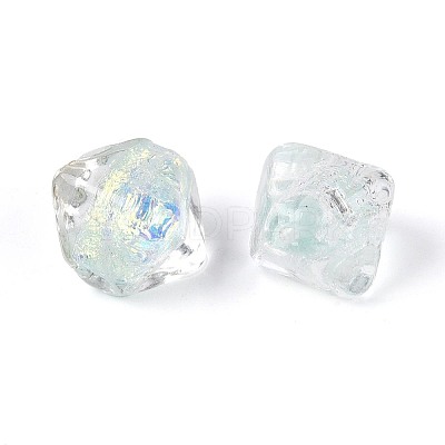 Handmade Foil Glass Beads Strands FOIL-N033-01D-1