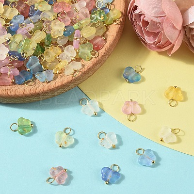 50Pcs Butterfly Acrylic Charms HJEW-YW00234-01-1