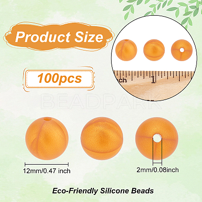 Food Grade Eco-Friendly Silicone Beads LS-SIL-WH0010-10C-1
